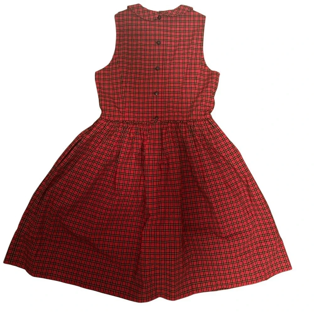 Polo Ralph Lauren Plaid Dress Kids 14 Red NEW Holiday Tartan Peter Pan Collar